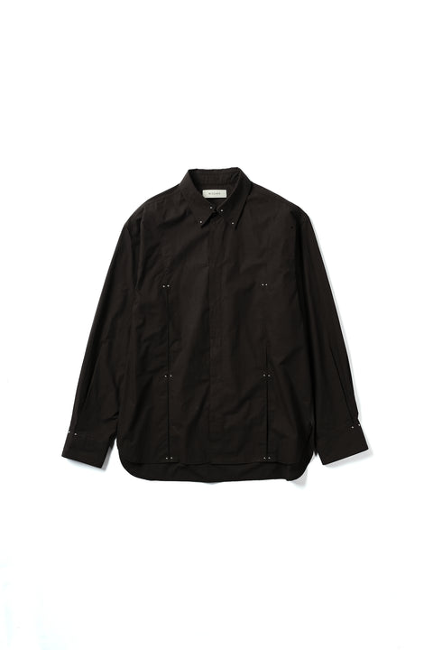 STUDDED MOTION PLEAT BROAD SHIRT