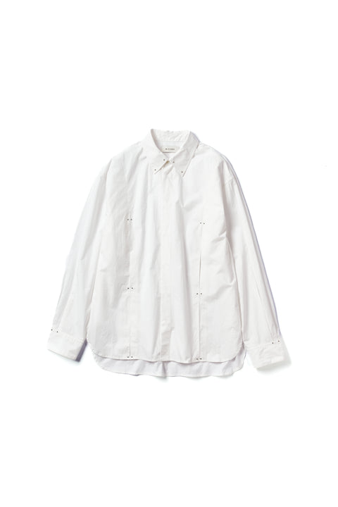 STUDDED MOTION PLEAT BROAD SHIRT