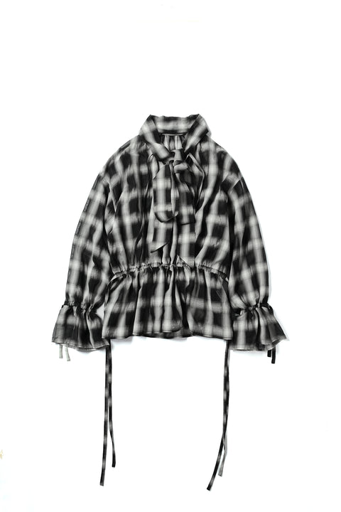 SHEER CHECK BLOUSE