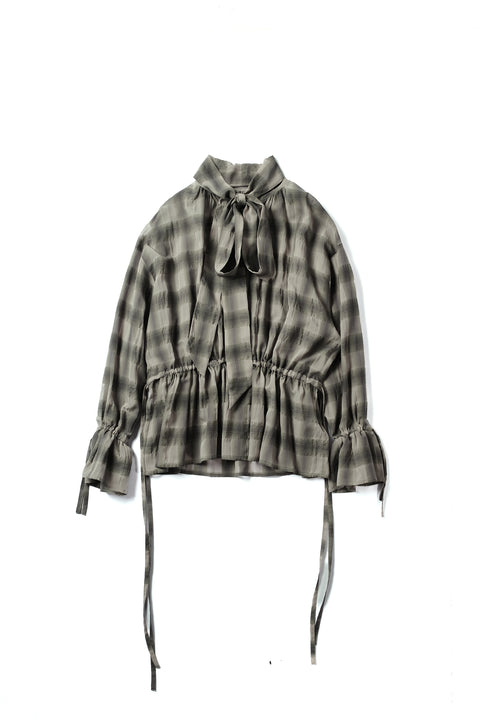 SHEER CHECK BLOUSE