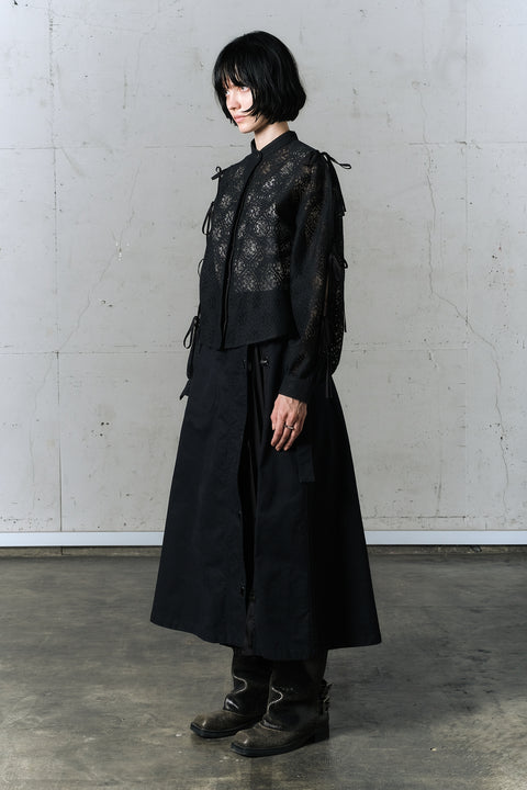 AGING DOCKING PLEATS SKIRT
