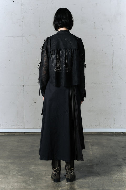 AGING DOCKING PLEATS SKIRT