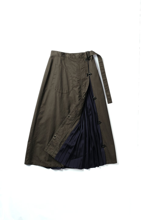 AGING DOCKING PLEATS SKIRT