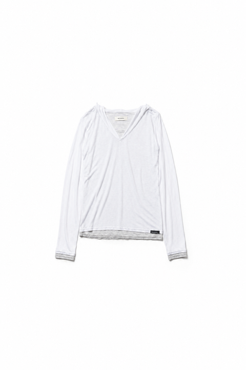 HOODED LAYERED TOP