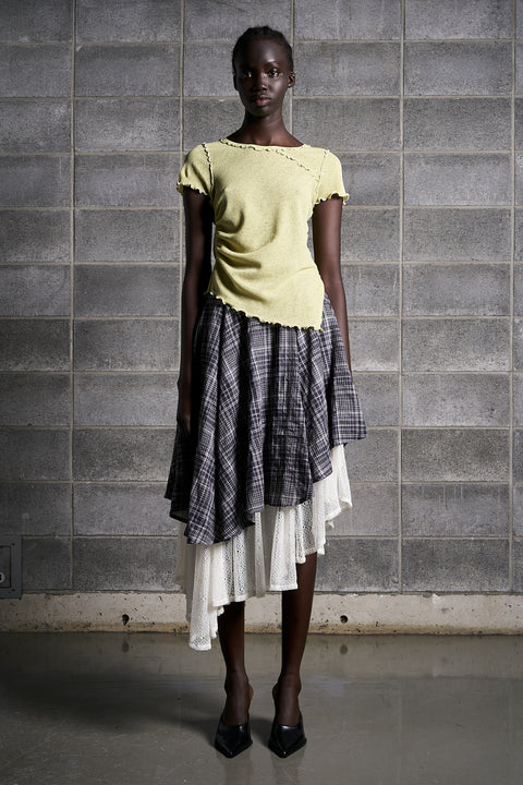 ASYMMETRIC DRAPED TOP