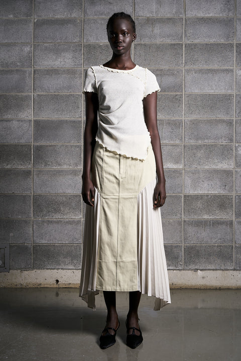ASYMMETRIC DRAPED TOP