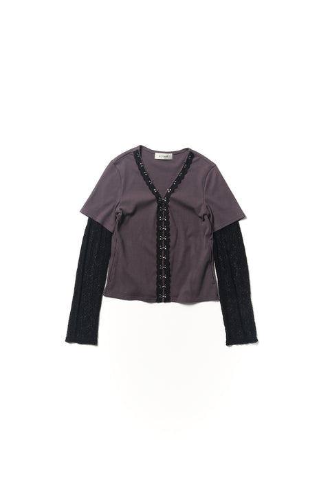 LACE HOOK LAYERED TOP