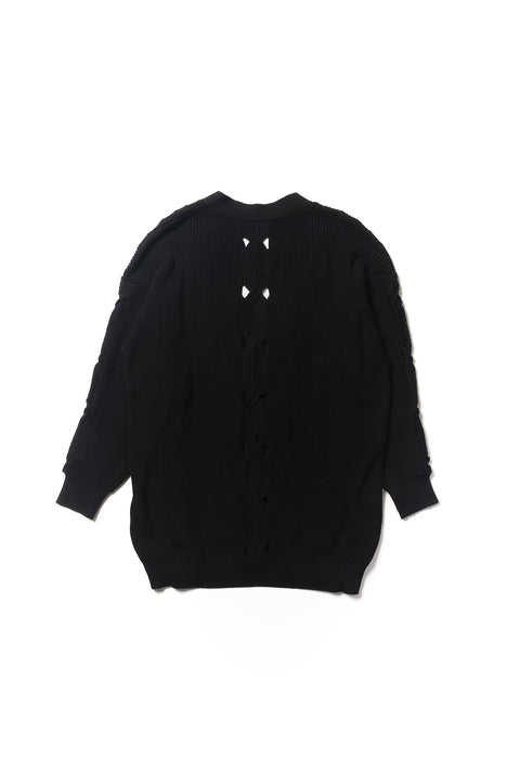 INTERLACED LONG CARDIGAN