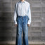 CROSS CUT TROUSERS DENIM