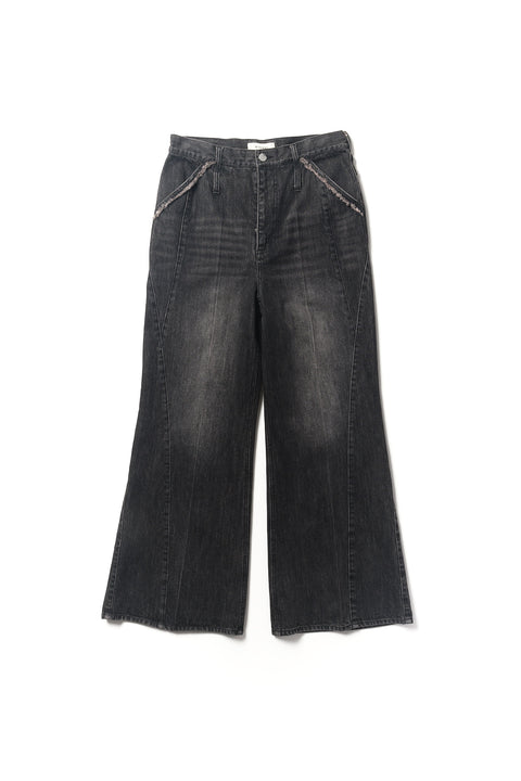 CROSS CUT TROUSERS DENIM