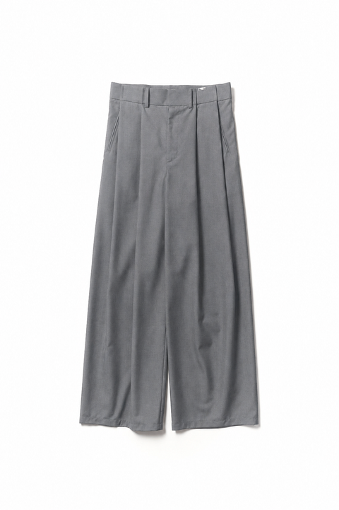 FOLDED WOOL TROUSERS