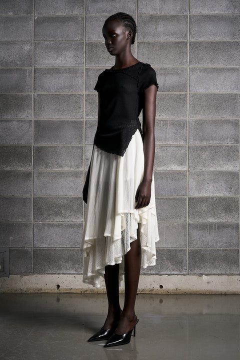 DRAPE LAYERED SKIRT