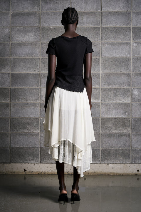 DRAPE LAYERED SKIRT