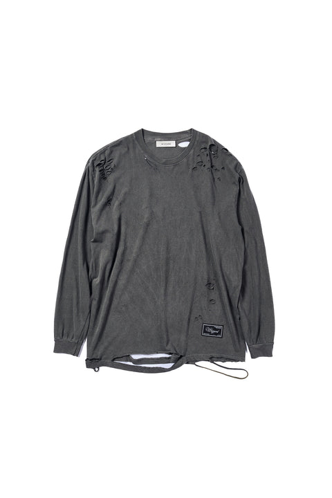 DAMAGE DYED LONG SLEEVE T-SHIRT